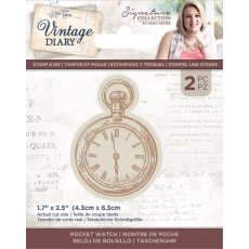 S-VD-STD-POCKW  Vintage Diary- Stamp & Die - Pocket Watch