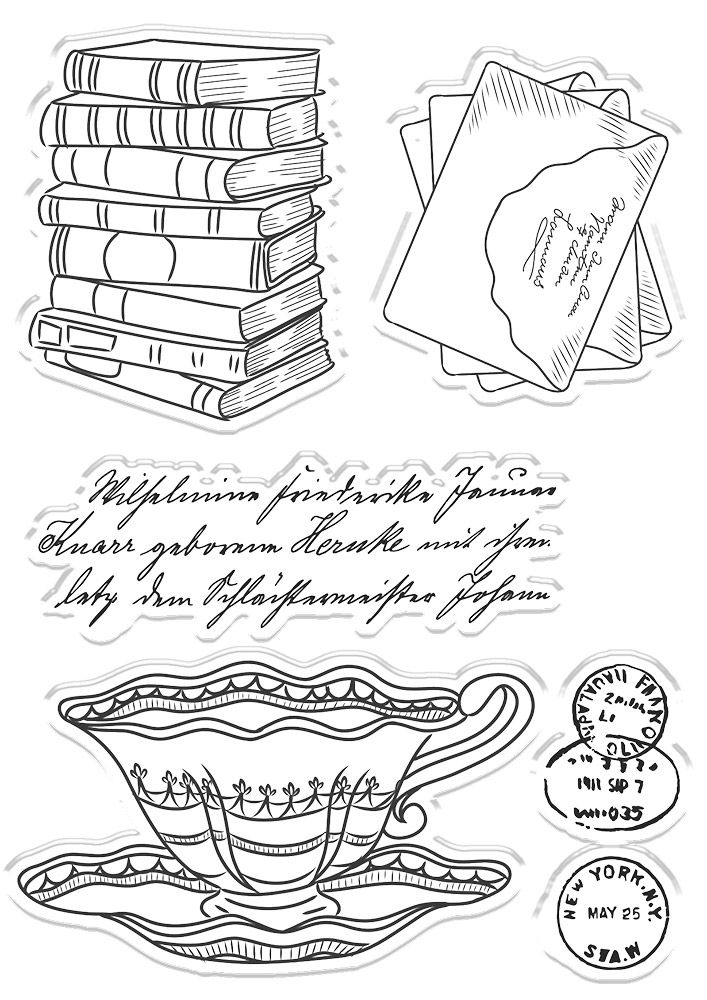S-VD-STP-EXQ Vintage Diary- Photopolymer Stamp - Exquisite Embellishments