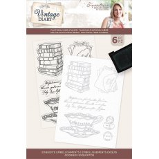 S-VD-STP-EXQ  Vintage Diary- Photopolymer Stamp - Exquisite  Embellishments