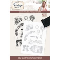 S-VD-STP-PERPA  Vintage Diary- Photopolymer Stamp - Perfectly Parisian