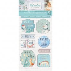 S-WC-3D-DTOP Sara Signature Watercolour Christmas - 3D Character  Topper Sheet