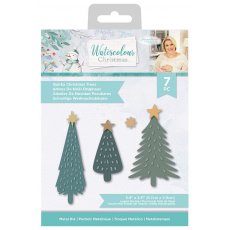 S-WC-MD-QUCHR Sara Signature Watercolour Christmas Metal Die Set - Quirky Christmas Trees