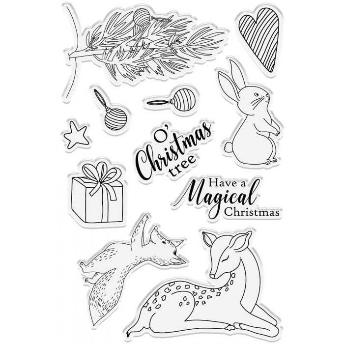 S-WC-ST-MAGC Sara Signature Watercolour Christmas Acrylic Stamp Set - Magical Christmas
