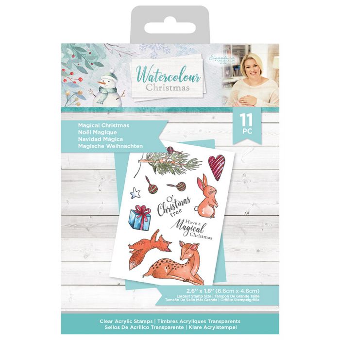 S-WC-ST-MAGC Sara Signature Watercolour Christmas Acrylic Stamp Set - Magical Christmas