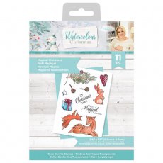 S-WC-ST-MAGC  Sara Signature Watercolour Christmas Acrylic Stamp Set - Magical Christmas