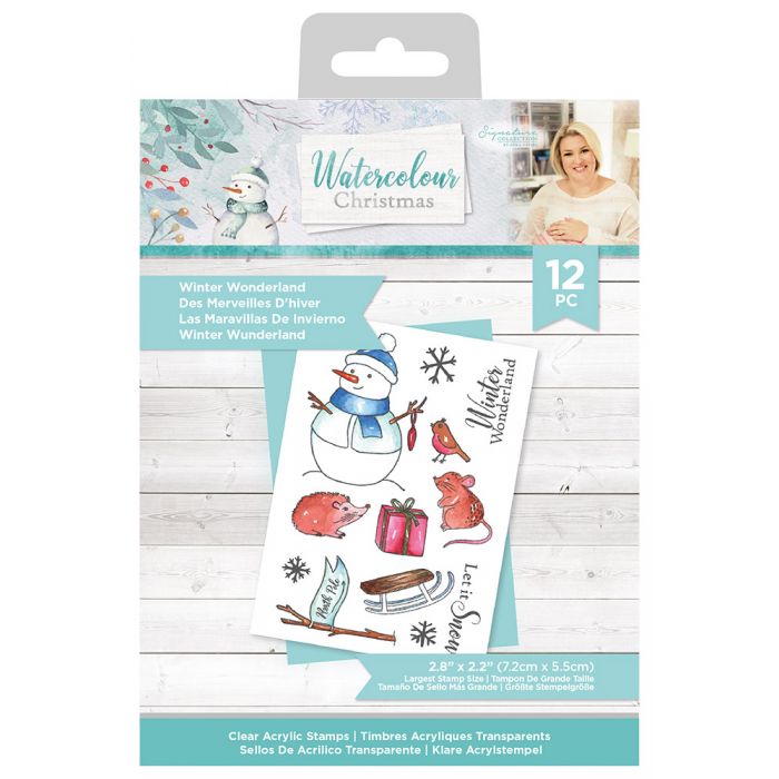 S-WC-ST-WINWO Sara Signature Watercolour Christmas Acrylic Stamp Set - Winter Wonderland