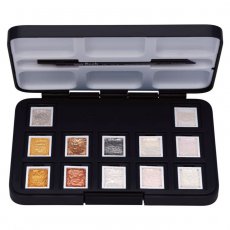 20808640 Van Gogh • Watercolour pocket box specialty colours with 12 colours in half pans