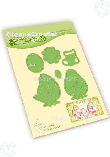 45.7811 Metal Die Leane Creatief -Birthday-Baby-Easter chicks cut and embossing die