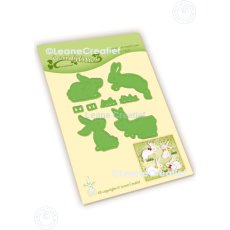 45.7828 Metal Die Leane Creatief -Bunnies cut and embossing die
