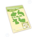 45.7828 Metal Die Leane Creatief -Bunnies cut and embossing die