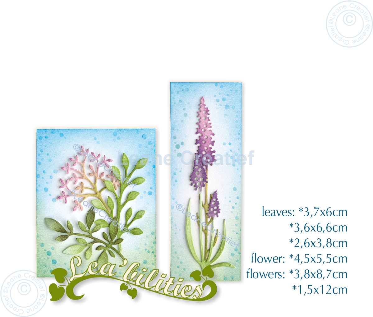 45.7835 Metal Die Leane Creatief - Twigs, leaves & flowers cut and embossing die