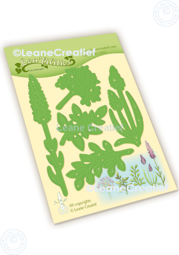 45.7835 Metal Die Leane Creatief - Twigs, leaves & flowers cut and embossing die