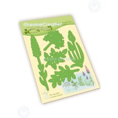 45.7835 Metal Die Leane Creatief - Twigs, leaves & flowers cut and embossing die