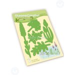 45.7835 Metal Die Leane Creatief - Twigs, leaves & flowers cut and embossing die