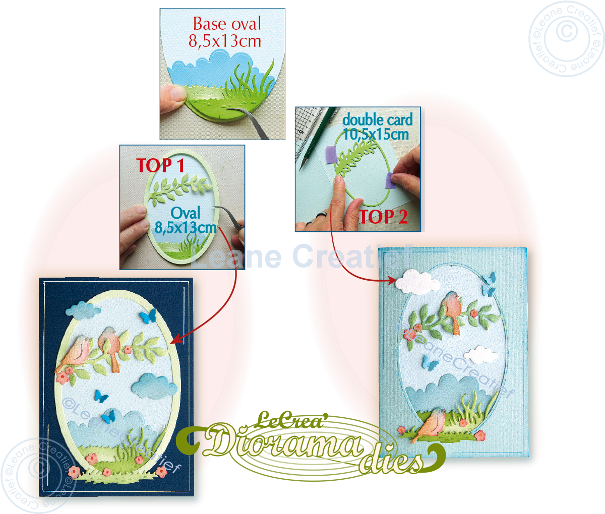 45.7842 Metal Die Leane Creatief - Diorama Spring cut and embossing die