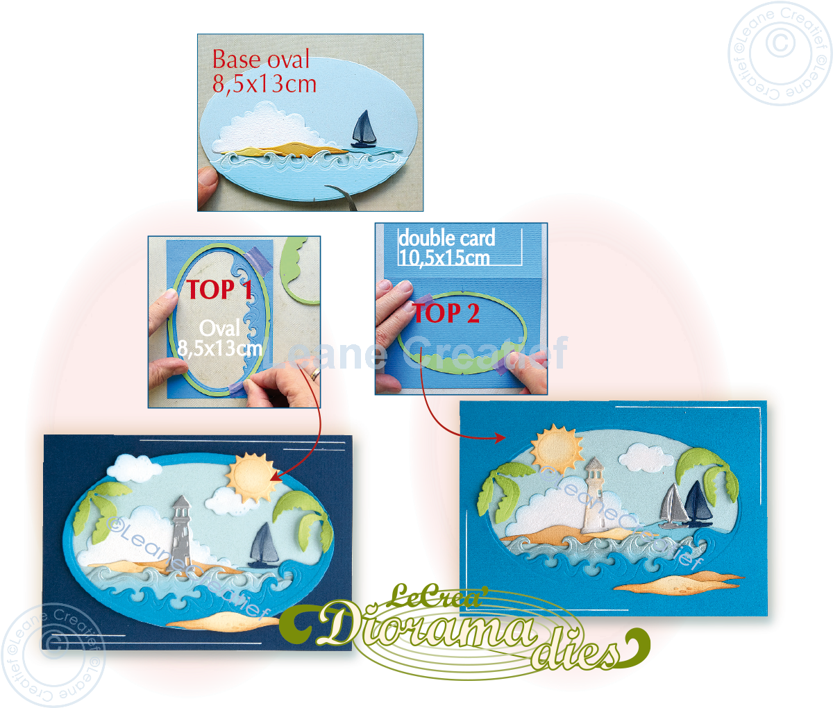 45.7859 Metal Die Leane Creatief - Diorama Seaside cut and embossing die