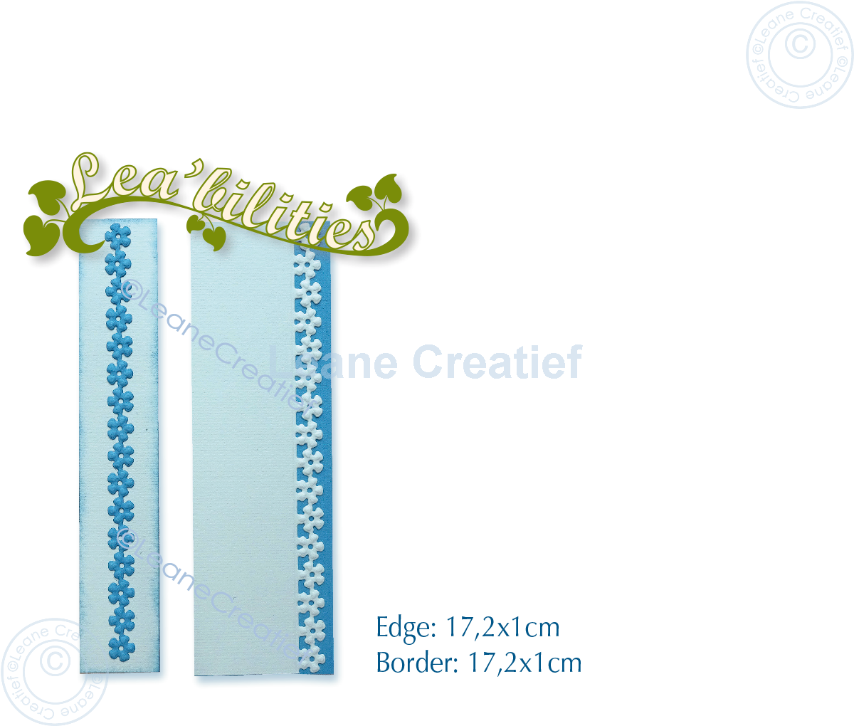 45.7903 Metal Die Leane Creatief - Card edge & border flowers