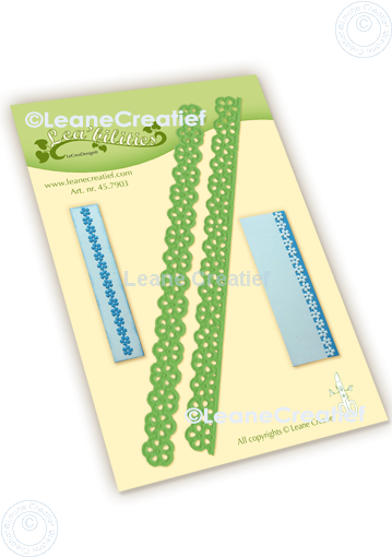 45.7903 Metal Die Leane Creatief - Card edge & border flowers
