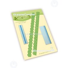 45.7903 Metal Die Leane Creatief - Card edge & border flowers