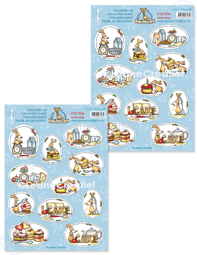 50.7934 A4 one side paper -Decoration sheets Little Bunnies, Home Made