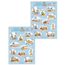 50.7934  A4 one side paper -Decoration sheets Little Bunnies, Home Made