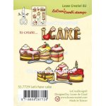 55.7729 Leane Creatief Acrylic Stamp - Let's have cake