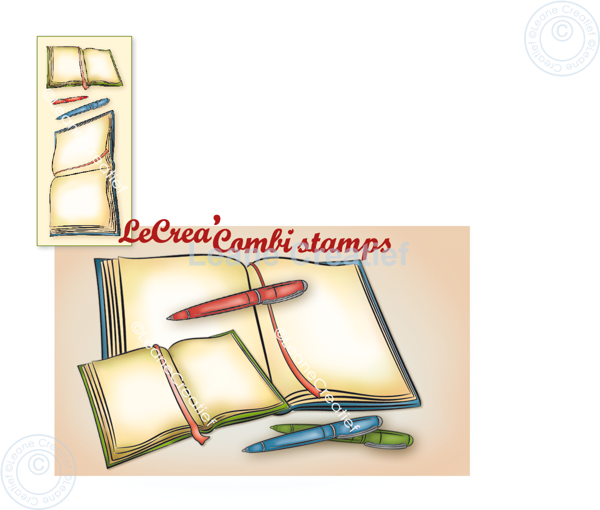 55.7743 Leane Creatief Acrylic Stamp - An open book