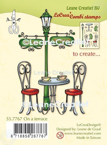 55.7767 Leane Creatief Acrylic Stamp - On a terrace