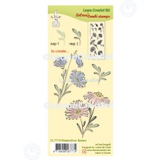 55.7774 Leane Creatief Acrylic Stamp -  Aquarel flowers