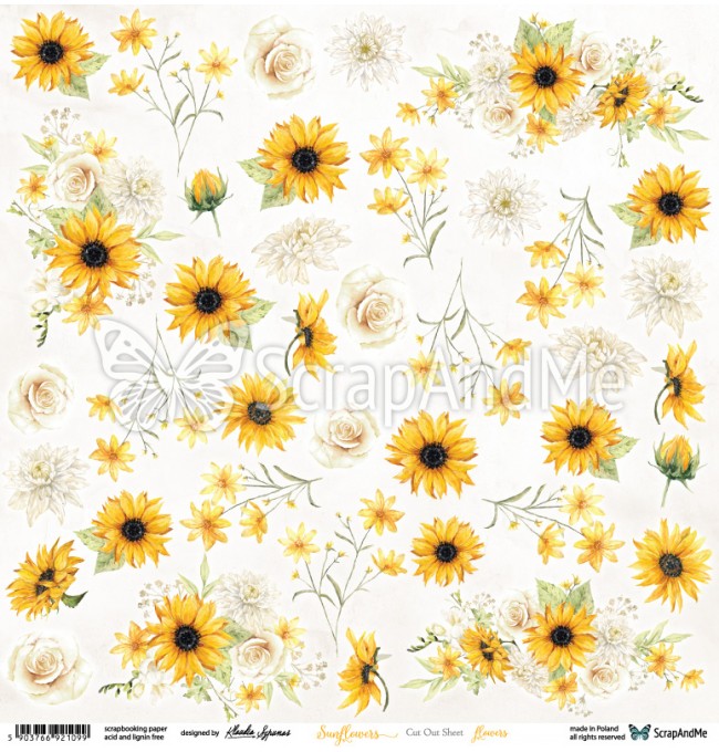 S-12 Sunflowers 12 ScrapAndMe
