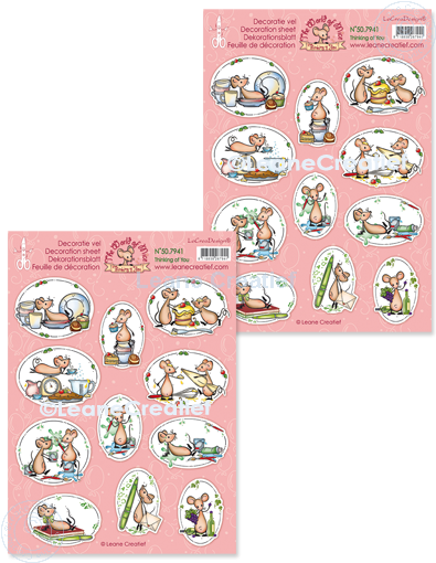 50.7941 A4 one side paper -Decoration sheets The world of Mice, Thinking of you