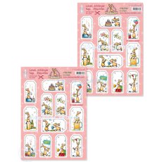 50.7965   A4 one side paper -Decoration sheets Tags Little Bunnies, It's a party