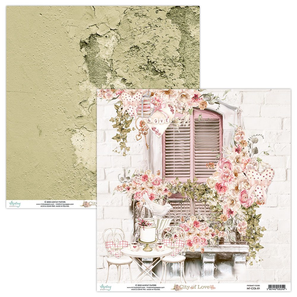 MT-COL-08 City of Love - MINTAY pad of paper 15.2x15.2cm