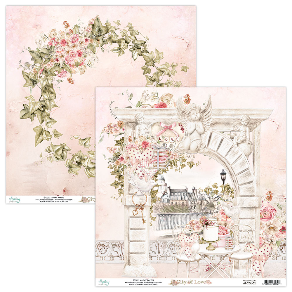 MT-COL-08 City of Love - MINTAY pad of paper 15.2x15.2cm