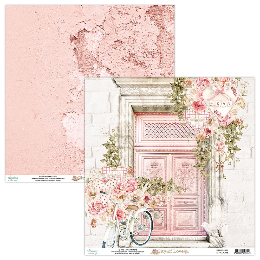 MT-COL-08 City of Love - MINTAY pad of paper 15.2x15.2cm