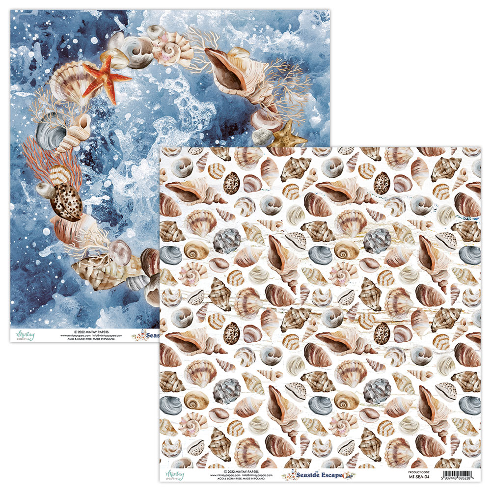 MT-SEA-08 Seaside Escape - MINTAY pad of paper 15.2x15.2cm