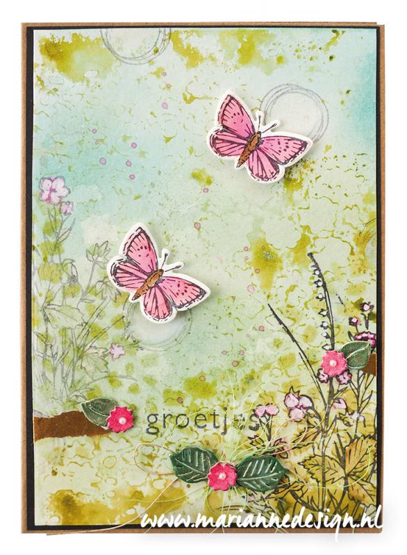 PS8078 Mask Marianne Design - Craft stencil - A5 - TINY'S BUTTERFLY TEXTURES