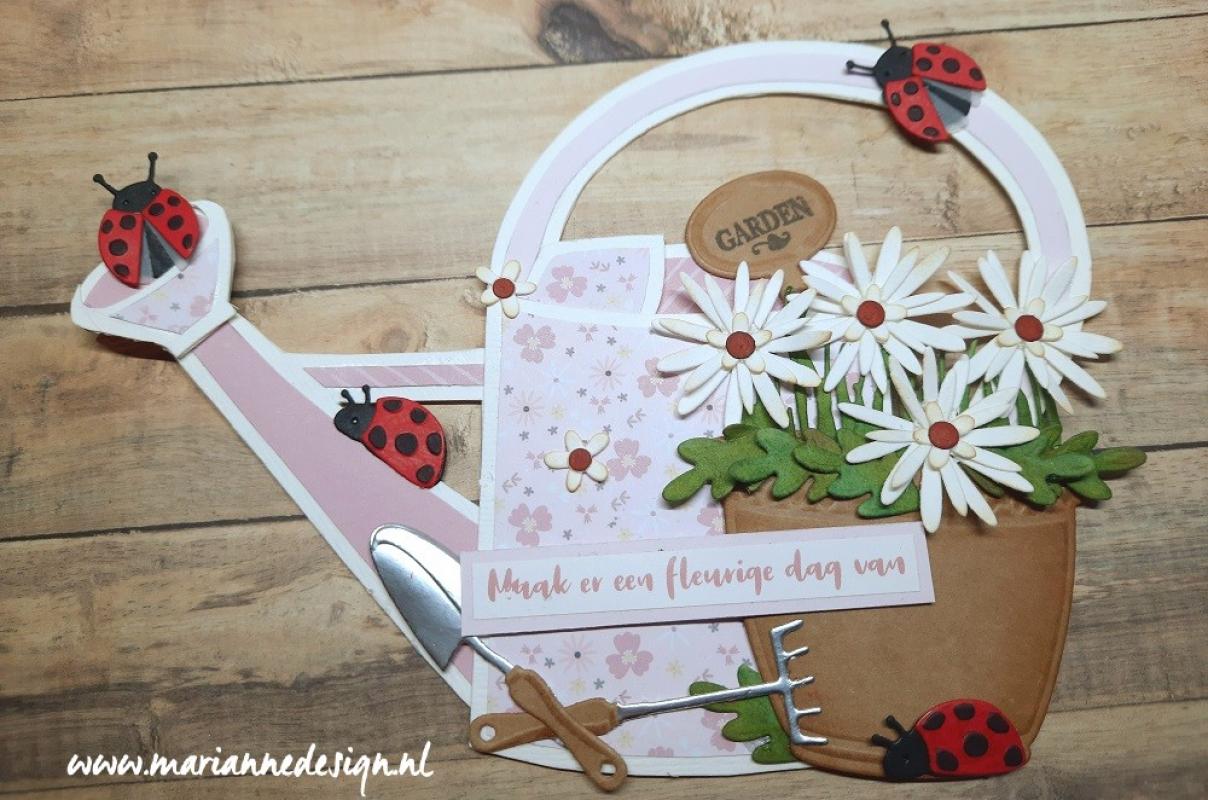 PS8113 Mask Marianne Design - Craft stencil - A5 - WATERING CAN BY MARLEEN