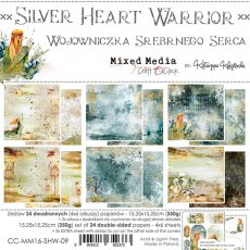 CC-MM16-SHW-09 - SILVER HEART WARRIOR  - A SET OF PAPERS 15,25X15,25CM