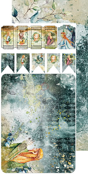CC-MM16-SHW-11 SILVER HEART WARRIOR - JUNK JOURNAL SET