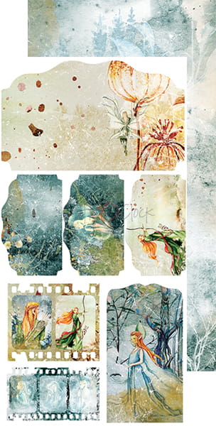 CC-MM16-SHW-11 SILVER HEART WARRIOR - JUNK JOURNAL SET
