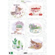 EWK1272  A4 one side paper -Marianne Design -French Antiques - Lavender