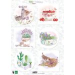 EWK1272 A4 one side paper -Marianne Design -French Antiques - Lavender