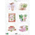EWK1273  A4 one side paper -Marianne Design -French Antiques - Herbs