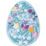 665818  Sizzix  Thinlits Die Set 15PK - Intricate Floral Easter Egg