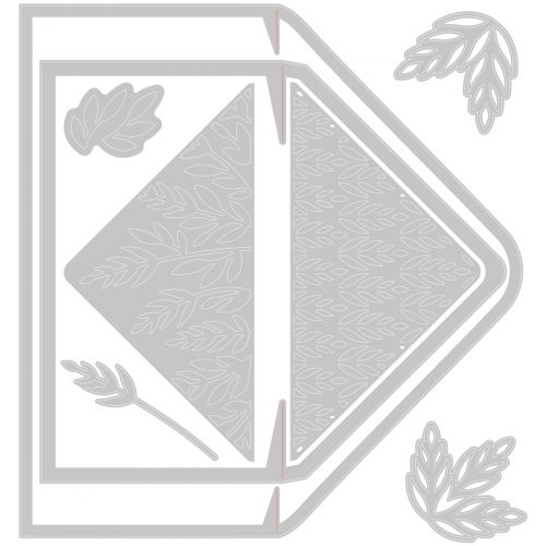 665821 Sizzix Thinlits Die Set 8PK - Botanic Envelope Liners