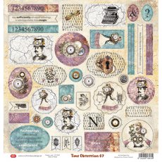 CP-TO07 One-sided paper-elements-Craft & You Design 30.5x30.5 TIME OBSESSION 07