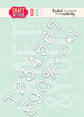CW166 CUT DIES - Numbers - Craft&You Design