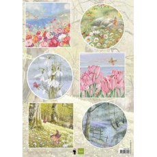 EWK1290  A4 one side paper -Marianne Design - SPRING WISHES - BUTTERFLIES