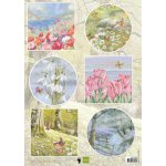 EWK1290 A4 one side paper -Marianne Design - SPRING WISHES - BUTTERFLIES